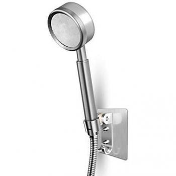 AOKKR Alcachofa de Ducha, Cabezal de Ducha de Mano de Alta Presión Ducha de Ahorro de Agua Ducha de Masaje Universal de Inoxidable Ducha, con 1.5m Manguera de Ducha & Soporte de Ducha Ajustable
