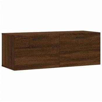 Armario de Pared de Madera Ingeniería Marrón Roble 100x36,5x35 cm