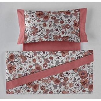 ES-Tela - Juego de sábanas Estampadas Erica Color Malva