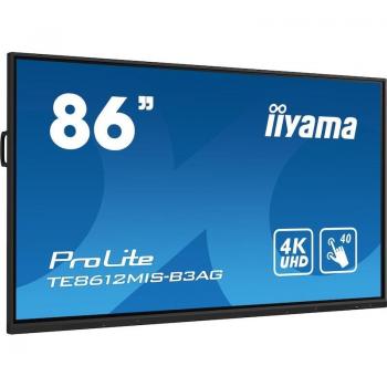 iiyama TE8612MIS-B3AG Pantalla de señalización 86 LCD 4K Ultra HD, Wifi, 400 cd/m², Diseño de quiosco, Android 11, 8/64GB,