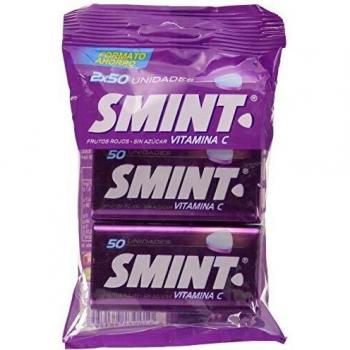 Smint Tin Frutos Rojos, Caramelo Comprimido Sin Azúcar - 2 unidades de 35 gr/ud