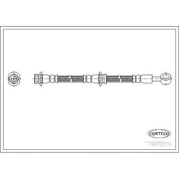Latiguillo de freno CORTECO 19032276 - Manguera flexible de freno, fabricada con materiales de alta calidad, resistencia a la presión y temperaturas extremas, compatible con diversos modelos de vehículos