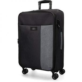 Movom Band Maleta grande Negro 49x76x28 cms Blanda Poliéster Cierre TSA 90L 3Kgs 4 Ruedas dobles Extensible