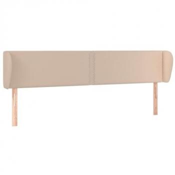 Cabecero de cama tipo orejas en similpelle color capuchino 163x23x78/88 cm