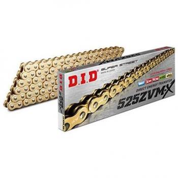 Cadena de transmisión D.I.D 525ZVM-X X-Ring dorada 110 eslabones