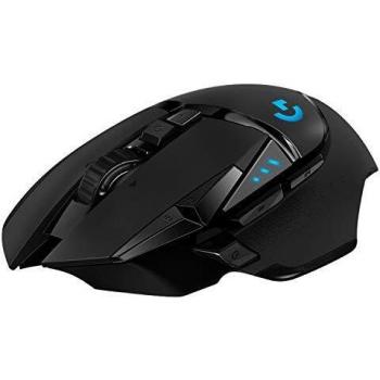 Logitech G502 LIGHTSPEED Wireless Gaming Mouse, 25K HERO Gaming Sensor, 25600 DPI, RGB, Ultra-Light, 11 Programmable Buttons, Long Life Battery, PowerPlay-compatible, PC - Black