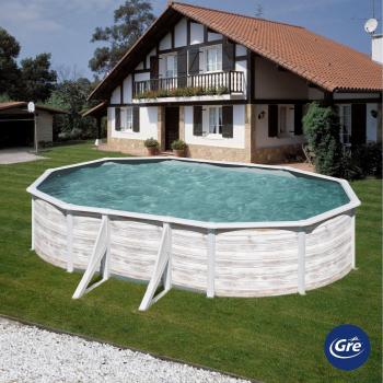 Piscina Gre Finlandia Ovalada de Acero 610x375x120 cm