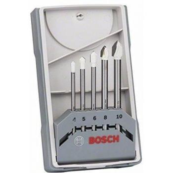 Bosch Professional 2 608 587 169 - Kit de 5 Brocas para Azulejos y Cerámica CYL-9, Tamaños: 4.0, 5.0, 6.0, 8.0,10.0 mm
