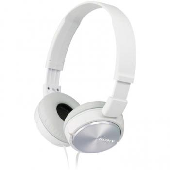Sony MDR-ZX310 Auriculares de Diadema Plegables, Superligeros, 30mm, Cable, Blanco