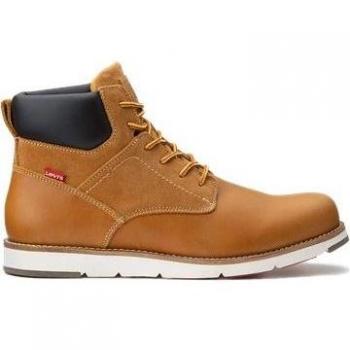 Levi's Jax Plus Botas de Montaña para Hombre, Color Amarillo con Cierre de Cordones