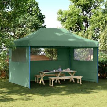 Tono de fiesta plegable emergente con 3 paredes laterales verdes