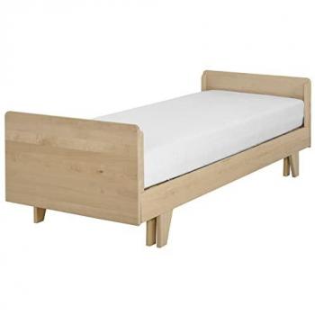 Cama extensible infantil de madera maciza 80x200 cm color marrón