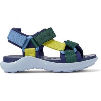 CAMPER Wous - Sandals for Girls - Blue, Green, Size 26, Cotton Fabric