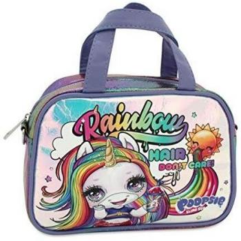 Neceser POOPSIE con Cremallera y Bolsillos para niña. Estuche/Neceser Rainbow Rectangular, tamaño Mediano. Regalo Unicornio niños