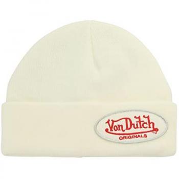 Von Dutch Conny Cream Beanie Hat