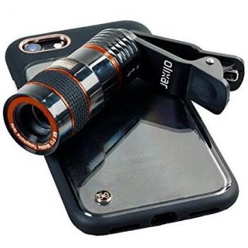 Ksix - Clip y Zoom Universal 8 x Zoom cámara de Smartphone