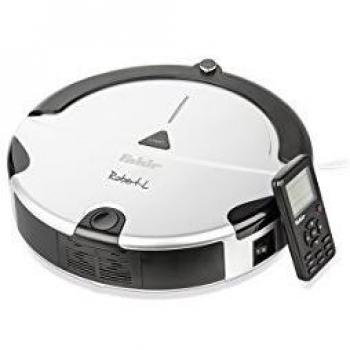 Fakir RS 701 | Robert L Robot Aspirador, Separador de Espacios, función de Limpieza de Polvo, detección de escaleras, etc. Carga, Alfombra y Suelos Duros, Mando a Distancia, 24 W, 45 W, plata