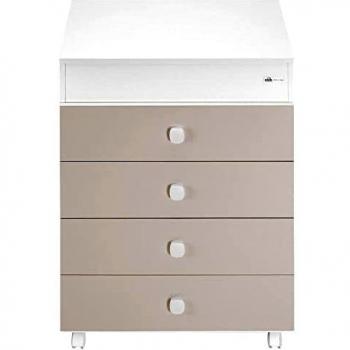 CAM Il Mondo del Bambino - art.C918006/C247 - Cajonera Asia - Made in Italy - desde 0 a 11 kg - TEDDY GRIS