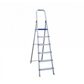 Escalera doméstica de aluminio tijera 6 peldaños 1.50 m