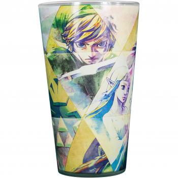 Vaso Multicolor The Legend of Zelda con Cambio de Color y Diseño de Trifuerza, 450 ML