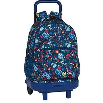 Safta Mochila Escolar con Carro Incluido y Espalada Acolchada de Blackfit8, Multicolor