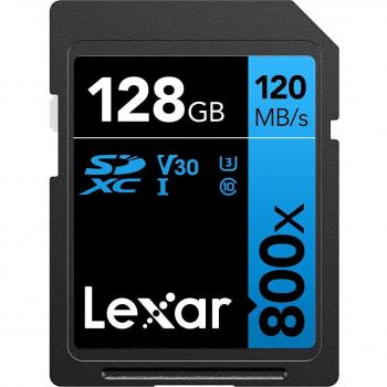 Tarjeta de memoria Lexar SDXC 128GB 800x Serie BLUE
