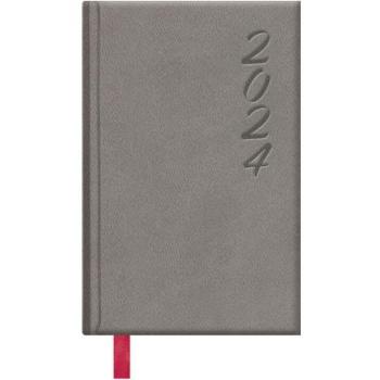 Agenda Dohe Brasilia 2024 Semana Vista Tamaño Bolsillo 8,5x13 cm Gris Encuadernación Cosida Tapa Dura 128 Páginas