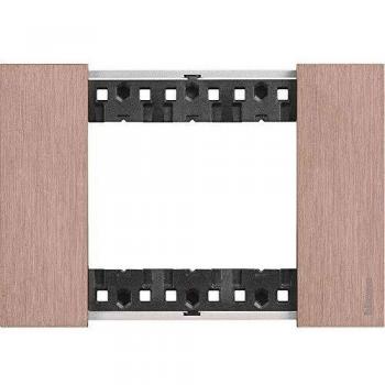 Placa Bticino Living Now 3 Módulos Rame KA4803ZM