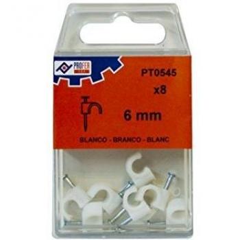 PROFER TOP - Grapa Plastico Blanco N.6 C/8 Profer Top