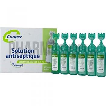 Solution Antiseptique Chlorhexidine 0,5% 12 x 5ml Cooper