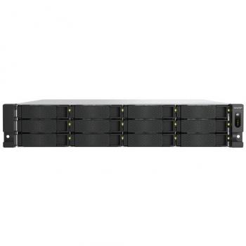 QNAP TS-H1277AXU-RP DDR4 NAS Rack (2U) 168 TB HDD Black Intel Xeon E E-2136 QuTS hero 32 GB