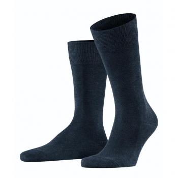 Falke Family Men's Cotton Blend Socks - Navy Melange - Size 39-42