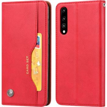 Estuche de Cuero Rojo con Función de Libro para Huawei P20 Pro