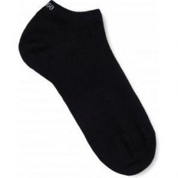 Pack de 6 Pares de Calcetines Tobilleros HUGO para Hombre en color negro con logo blanco