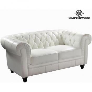 Craftenwood Sofá 2 plazas capitoné Blanco by