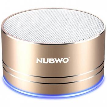 NUBWO Bluetooth Altavoces, Mini Altavoces inalámbrico portátil de viaje, Altavoces de aleación de aluminio para deportes al aire libre/vehículos-con HD sonido y graves mejorados, Micrófono incorporado, Baja Distorción Armónica, el Puerto de graves 