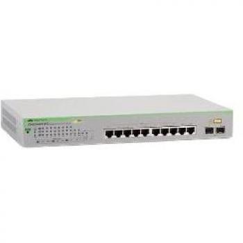 ALLIED TELESIS - VOLUME GIGABIT WEBSMART Interruptor 8XTPOE+ 2X SFP Puerto EU Cable DE ALIMENTACIÓN