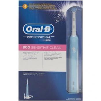 Oral-B® Professional 800 Sensitive Clean Cepillo Eléctrico con tecnología de limpieza 3D, cabezal redondeado para una limpieza suave, modo de sensibilidad, temporizador integrado y diseño ergonómico