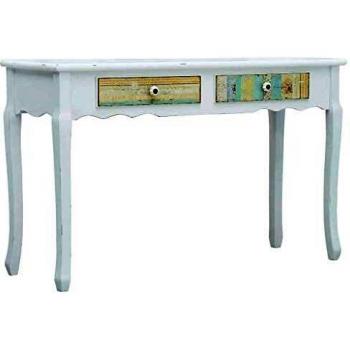 Table console Blanc 120x40x74,5 cm Bois