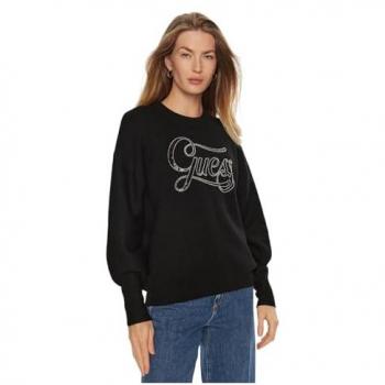 Guess Laura Black Balloon Sleeve Sweater XS