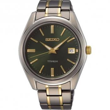 Seiko SUR377P1 - Reloj de hombre Neo classic de titanio con correa plateada