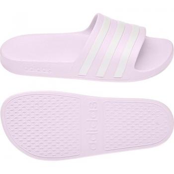Adidas Women's Pink White Adilette Aqua Slide - Size 5
