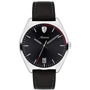 Scuderia Ferrari Reloj Analógico para Hombre de Cuarzo con Correa en Cuero 830501