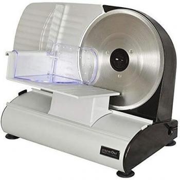 Cortadora eléctrica Kitchen Chef 200W con cuchilla de 22 cm y grosor de corte ajustable (0-15 mm) - KCPTRQ258
