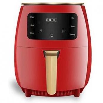 Freidora de Aire DAM 6L 1400W Táctil Rojo con Programas de Cocinado y Rejilla Antiadherente