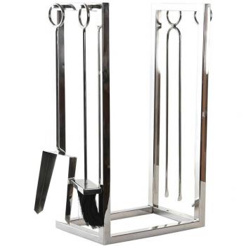 Soporte para Leña DKD Home Decor Acero Inoxidable (30 x 20 x 60 cm)