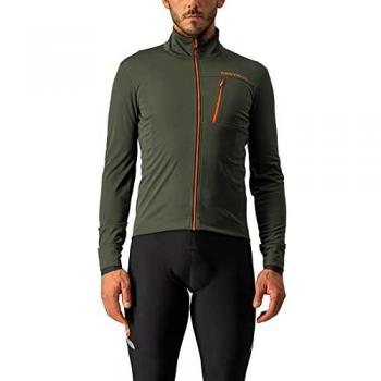 Chaqueta Castelli Go GORE-TEX INFINIUM™ verde oscuro rojo anaranjado para hombre, talla S