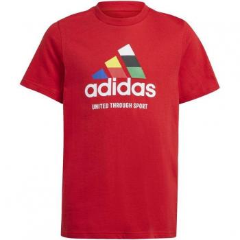 Camiseta infantil adidas Tiro Nations Pack Graphic roja
