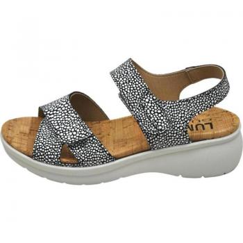 Zapatos para Plantillas Lumel modelo para mujer color negro y Sandalias Bio Reciclables LUMEL 842-101 BLACK TOLUCA 1698