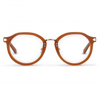 Karun Rainbow KAUF0333 Men's Eyeglasses Orange Size 52 - Blue Light Block Available